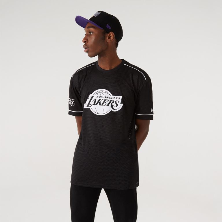 Ropa New Era Nba Negros - LA Lakers Team Logo Oversized Jersey 39240HOKV